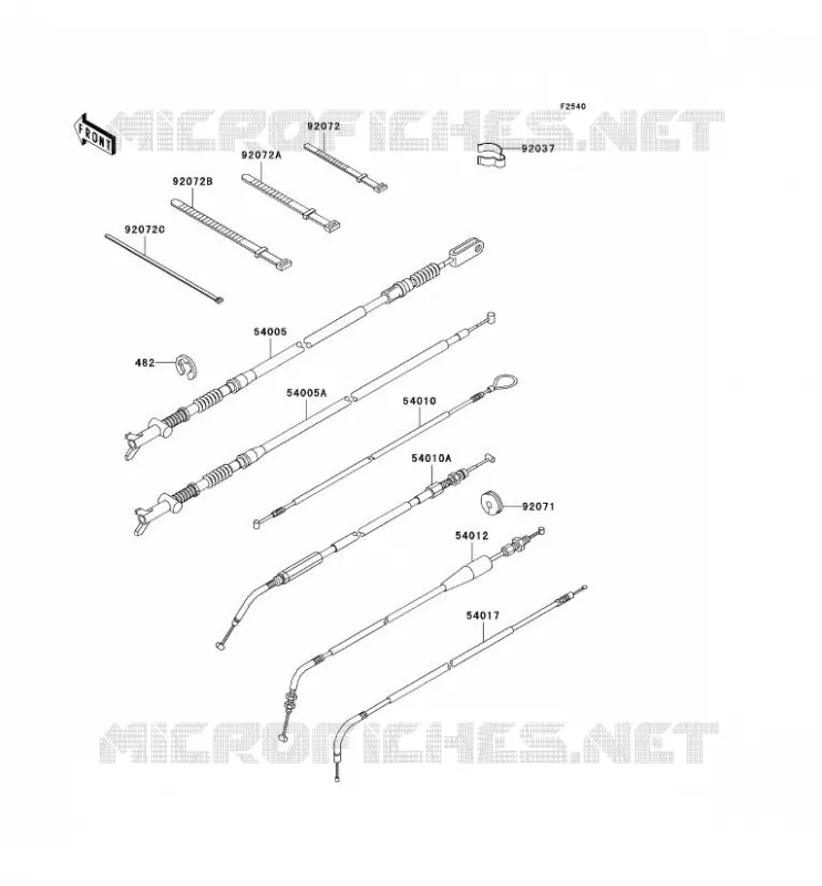CABLES Kawasaki QUAD 360 2005 KVF360 4X4  KVF360-C3