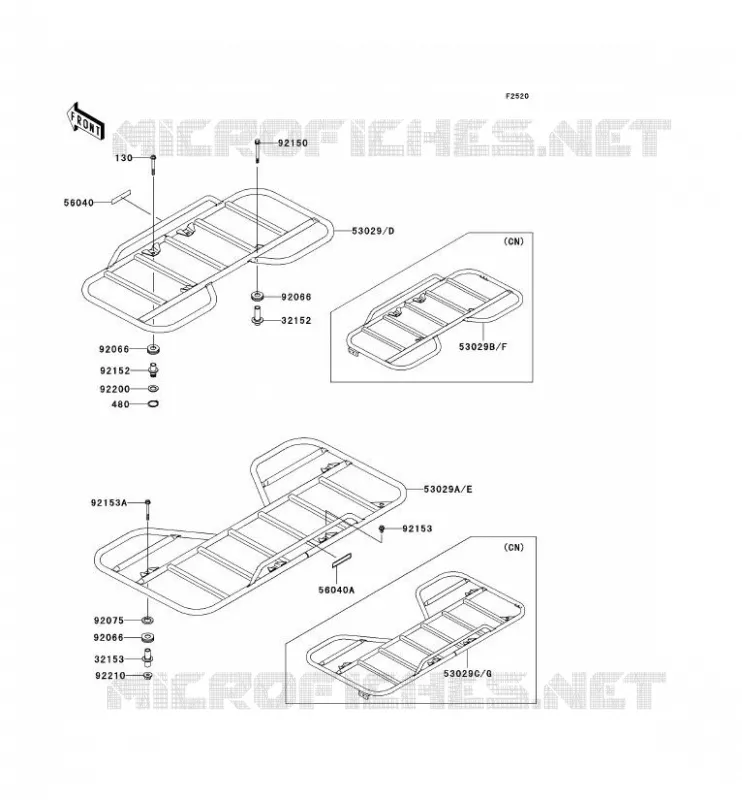 PORTE BAGAGE (S) Kawasaki QUAD 360 2006 KVF360 4X4  KVF360C6F