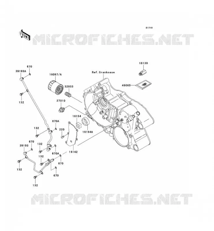 POMPE A HUILE/FILTRE &Agrave; HUILE Kawasaki QUAD 360 2007 KVF360 4X4  KVF360C7F