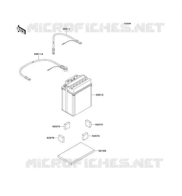 PIECE EN OPTION(BATTERY)(CN) Kawasaki QUAD 360 2008 KVF360 4X4  KVF360C8F