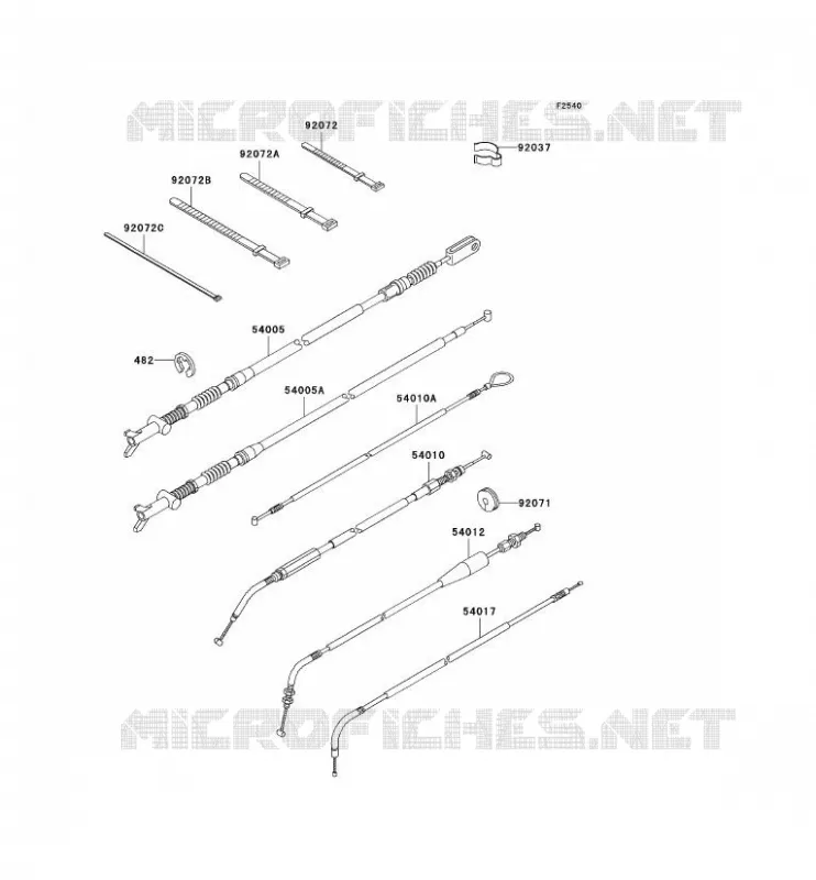 CABLES Kawasaki QUAD 360 2011 KVF360 4X4  KVF360CBF