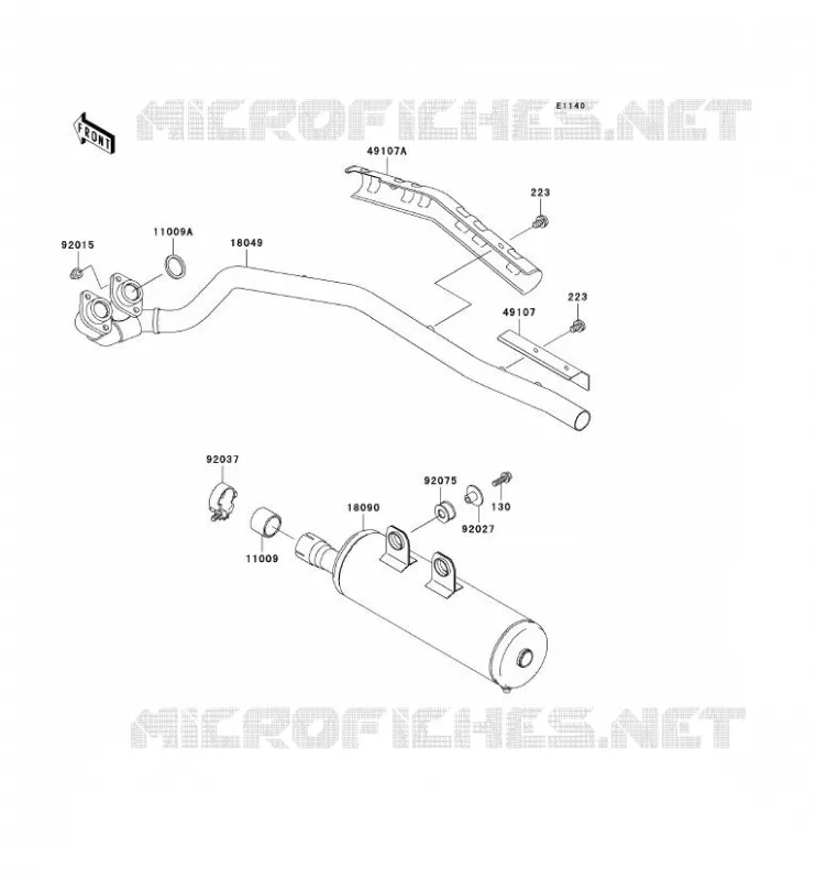 &Eacute;CHAPPEMENT Kawasaki QUAD 400 1997 KVF400 4X4  KVF400-A1