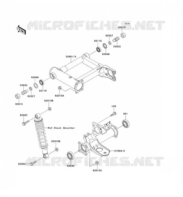 BRAS OSCILLANT Kawasaki QUAD 400 1998 KVF400 4X4  KVF400-A2