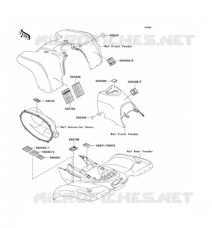 LABEL Kawasaki QUAD 400 1998 KVF400  KVF400-B1