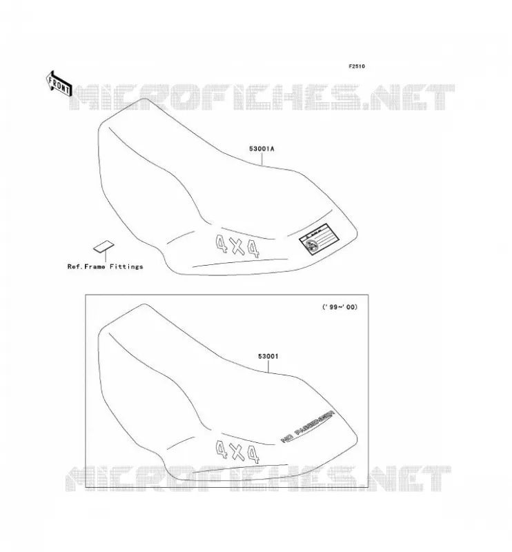 SELLE Kawasaki QUAD 400 1999 KVF400 4X4  KVF400-C1