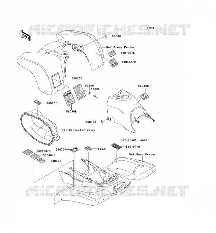 LABEL Kawasaki QUAD 400 1999 KVF400 4X4  KVF400-C1