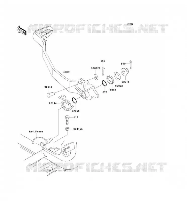 PEDALE DE FREIN Kawasaki QUAD 400 1999 KVF400 4X4  KVF400-C1