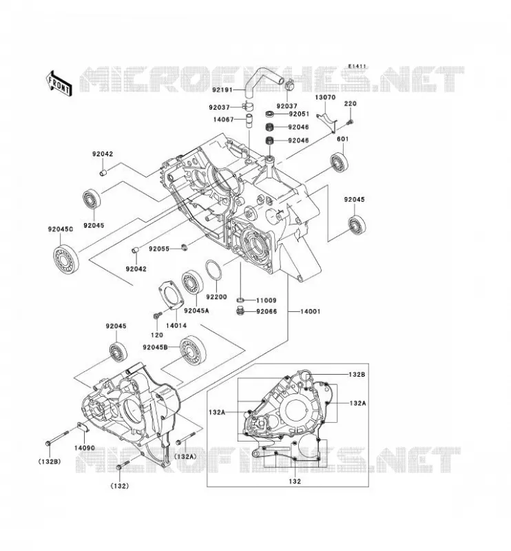 CARTER MOTEUR(S) Kawasaki QUAD 400 2000 KVF400 4X4  KVF400-C2