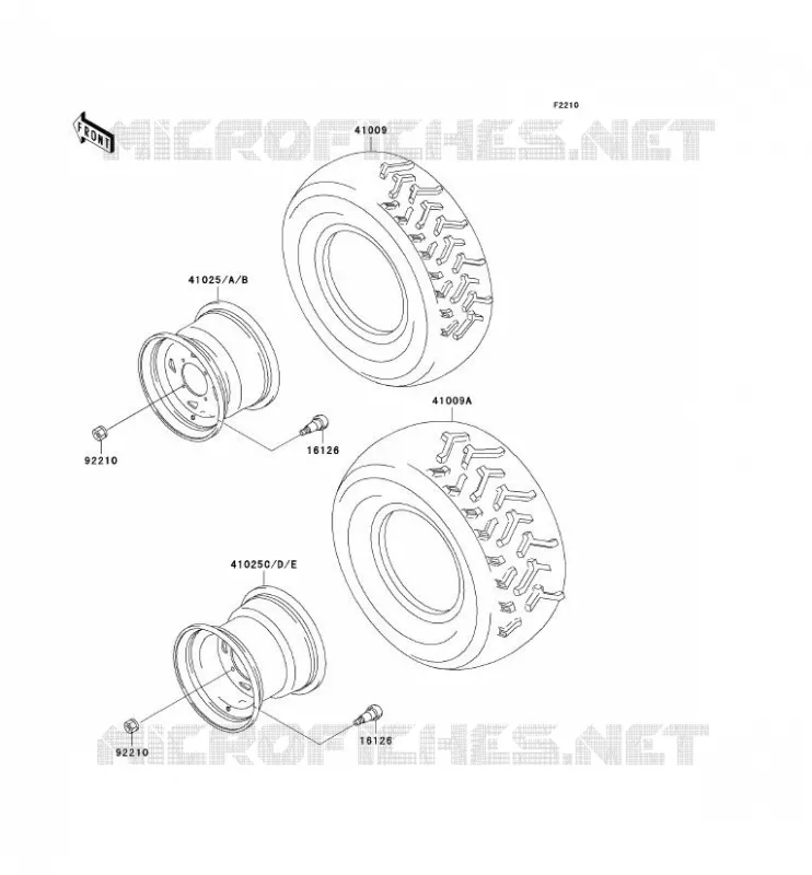 PNEUS Kawasaki QUAD 400 2000 KVF400 4X4  KVF400-C2