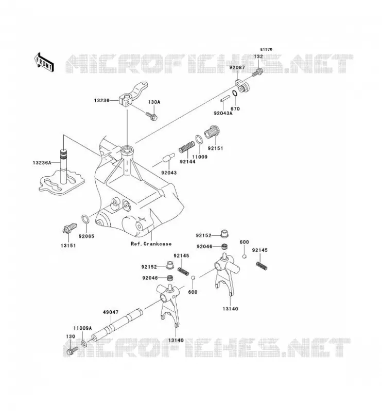 SELECTEUR Kawasaki QUAD 400 2000 KVF400 4X4  KVF400-C2