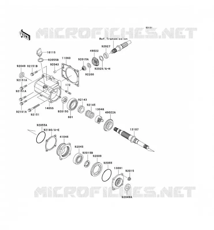 PIGNON CONIQUE AVANT Kawasaki QUAD 400 2000 KVF400 4X4  KVF400-C2