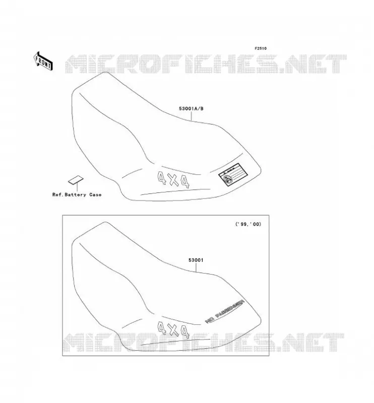 SELLE Kawasaki QUAD 400 2001 KVF400 4X4  KVF400-C3