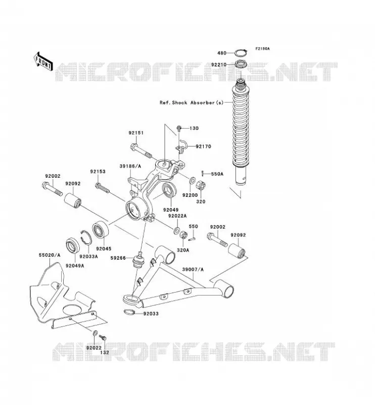 SUSPENSION Kawasaki QUAD 400 2001 KVF400 4X4  KVF400-C3