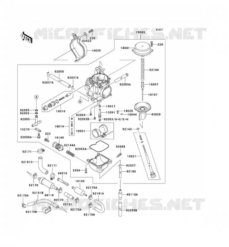 CARBURATEUR Kawasaki QUAD 400 2002 KVF400 4X4  KVF400-C4
