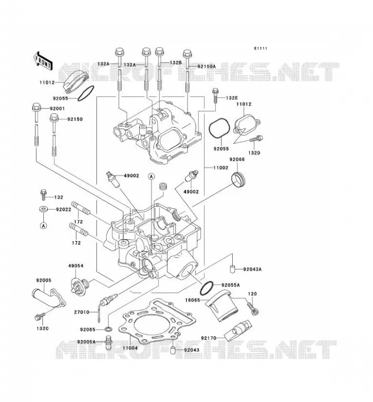 CULASSE Kawasaki QUAD 400 1999 KVF400  KVF400-D1