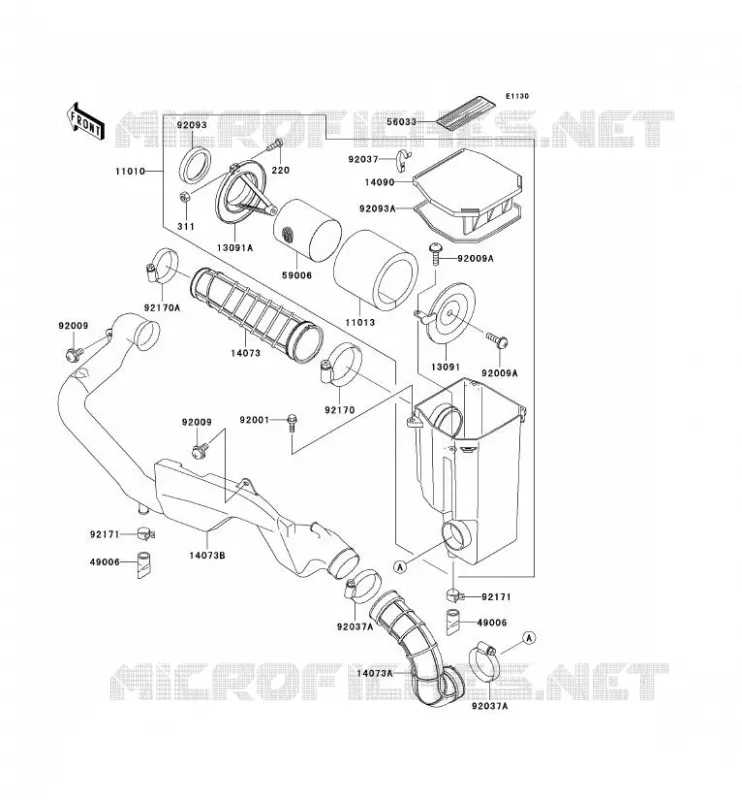 FILTRE A AIR Kawasaki QUAD 400 1999 KVF400  KVF400-D1