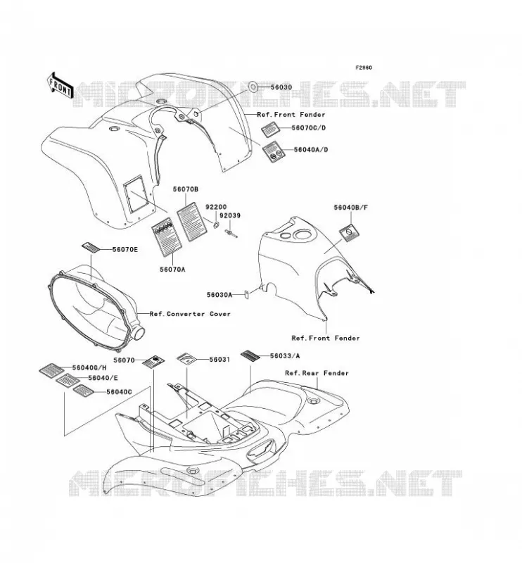 LABEL Kawasaki QUAD 400 1999 KVF400  KVF400-D1