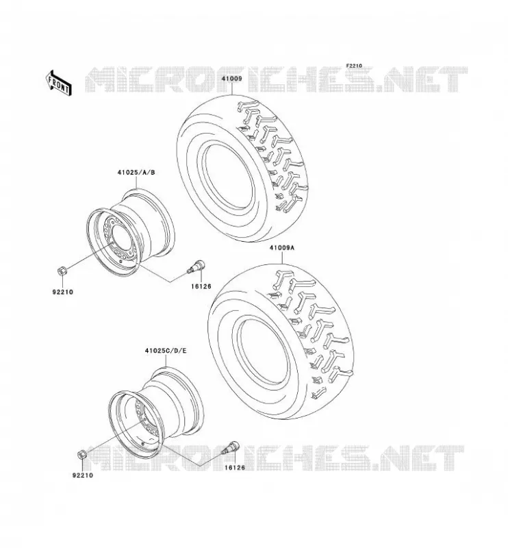 PNEUS Kawasaki QUAD 400 2000 KVF400  KVF400-D2