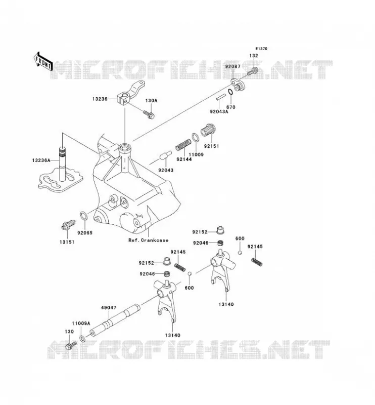 SELECTEUR Kawasaki QUAD 400 2000 KVF400  KVF400-D2