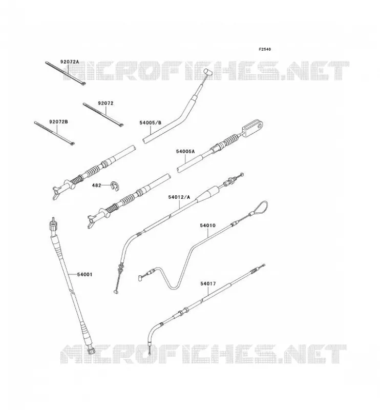CABLES Kawasaki QUAD 400 2001 KVF400  KVF400-D3