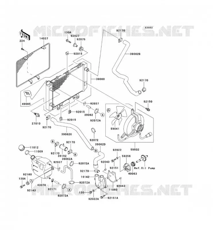 RADIATEUR Kawasaki QUAD 400 2001 KVF400  KVF400-D3