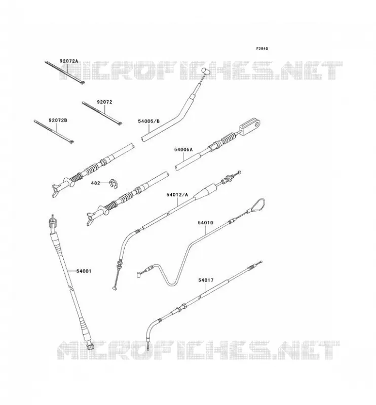 CABLES Kawasaki QUAD 400 2001 KVF400  KVF400-D3