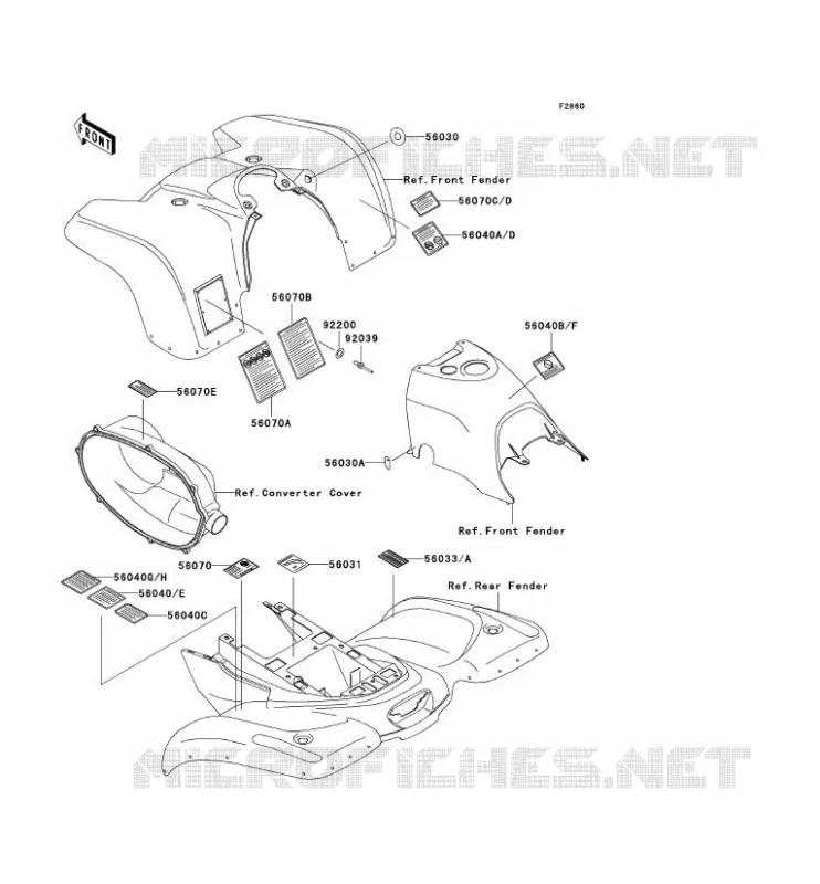 LABEL Kawasaki QUAD 400 2001 KVF400  KVF400-D3