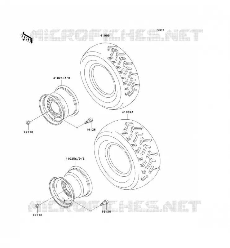 PNEUS Kawasaki QUAD 400 2002 KVF400  KVF400-D4