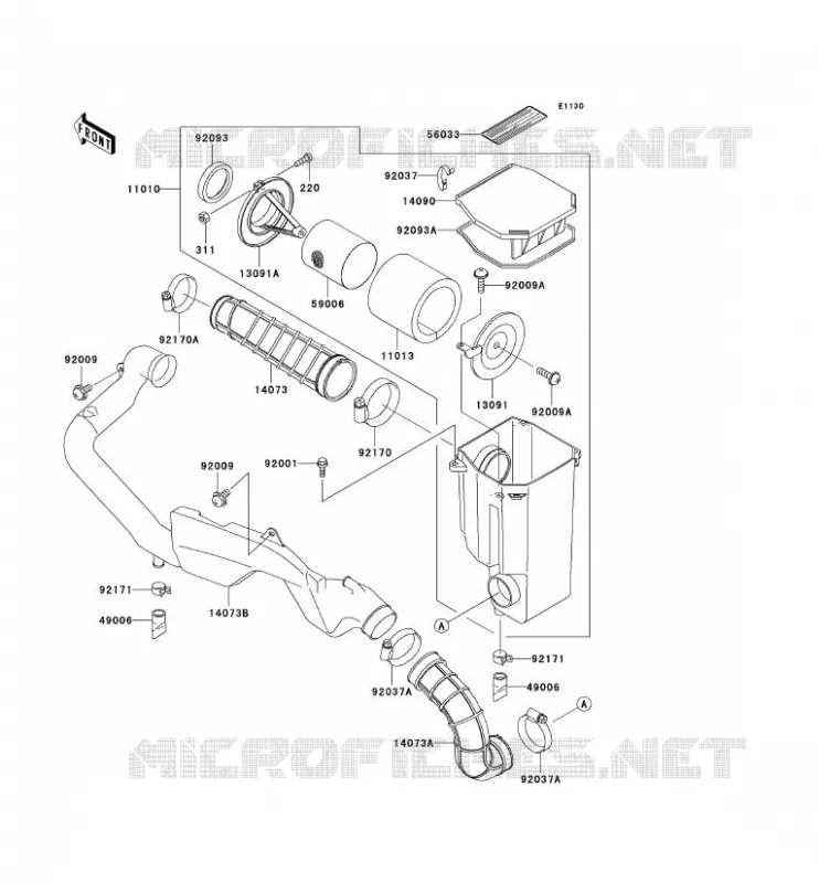 FILTRE A AIR Kawasaki QUAD 400 2002 KVF400  KVF400-D4
