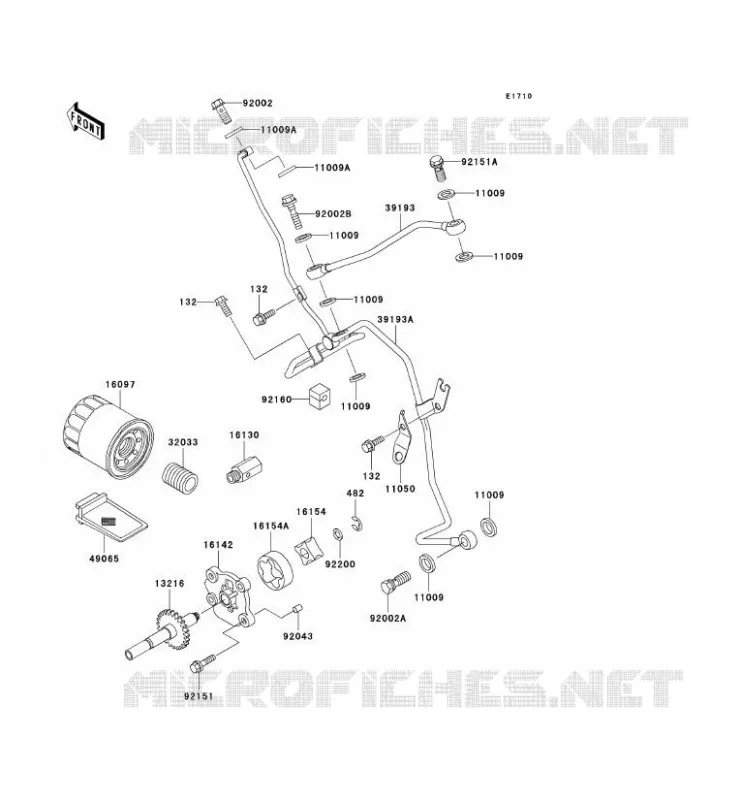 POMPE A HUILE Kawasaki QUAD 400 2002 KVF400  KVF400-D4