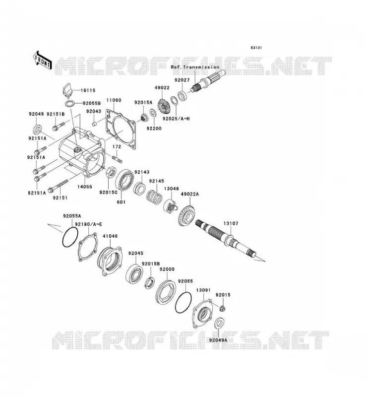 PIGNON CONIQUE AVANT Kawasaki QUAD 400 2002 KVF400  KVF400-D4