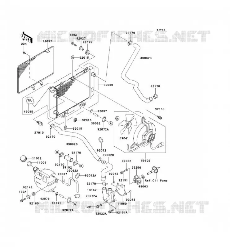 RADIATEUR Kawasaki QUAD 400 2002 KVF400  KVF400-D4