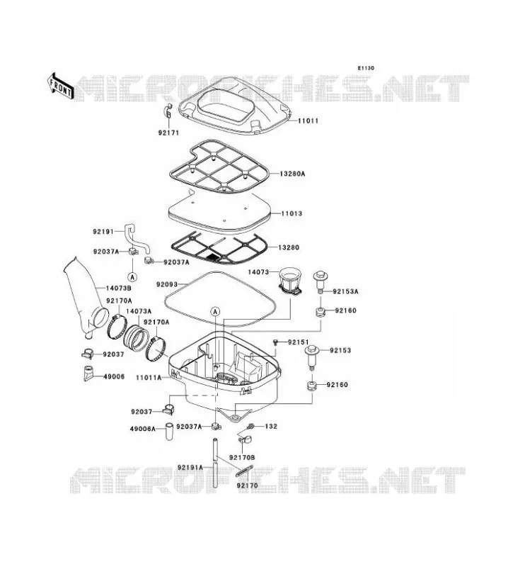 FILTRE A AIR Kawasaki QUAD 650 2002 KVF650  KVF650-A1