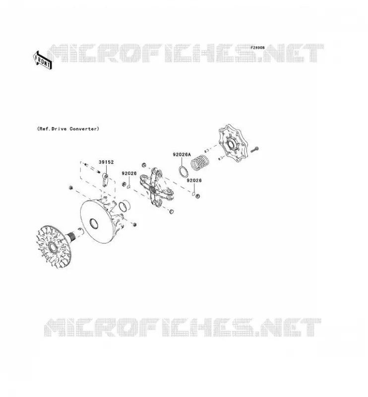 PIECE EN OPTION(CONVERTISSEUR) Kawasaki QUAD 650 2003 KVF650 4X4  KVF650-A2