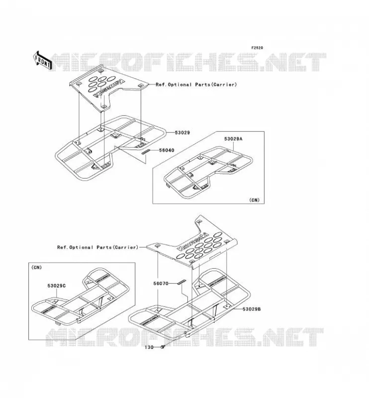 PORTE BAGAGE (S) Kawasaki QUAD 650 2003 KVF650 4X4  KVF650-A2