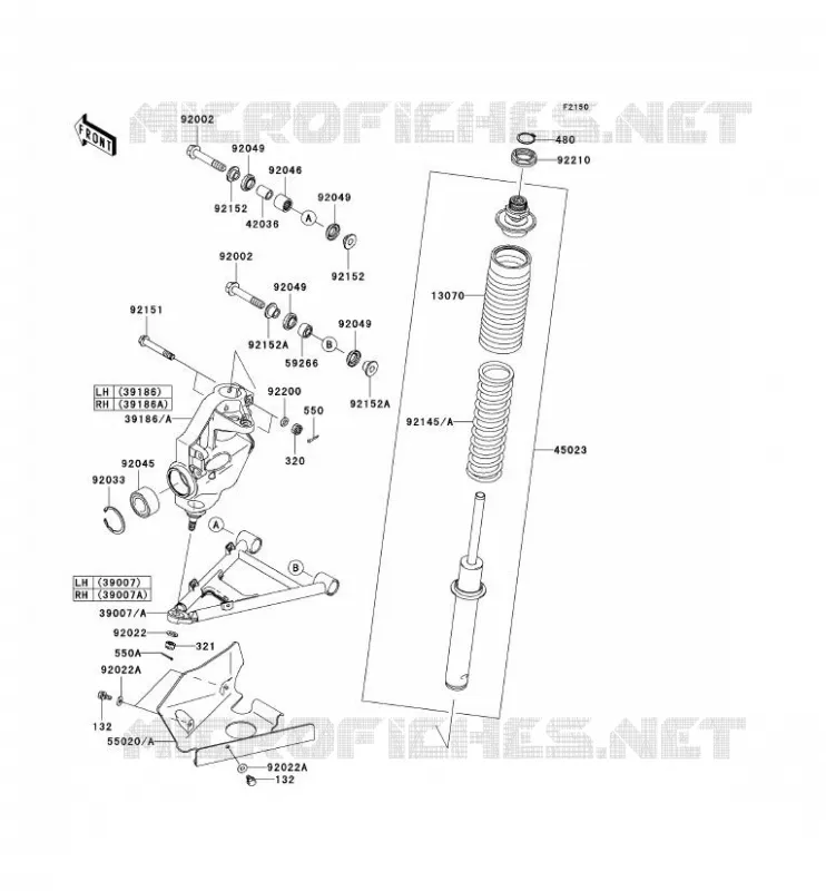 SUSPENSION Kawasaki QUAD 650 2003 KVF650 4X4  KVF650-A2