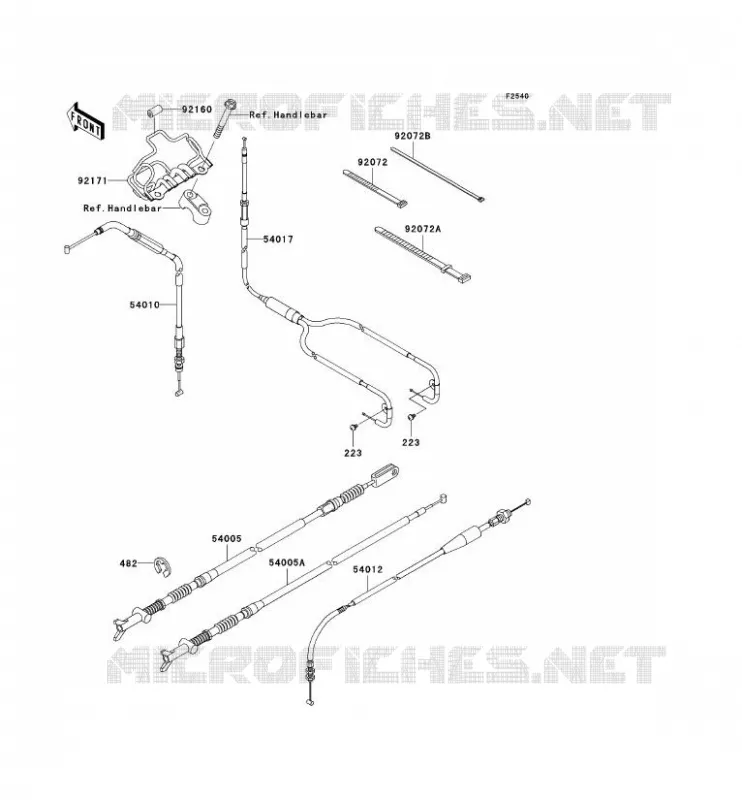 CABLES Kawasaki QUAD 650 2005 KVF650 4X4  KVF650-D1