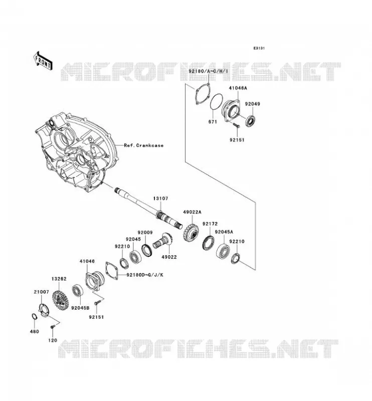 PIGNON CONIQUE AVANT Kawasaki QUAD 650 2006 KVF650 4X4  KVF650D6F