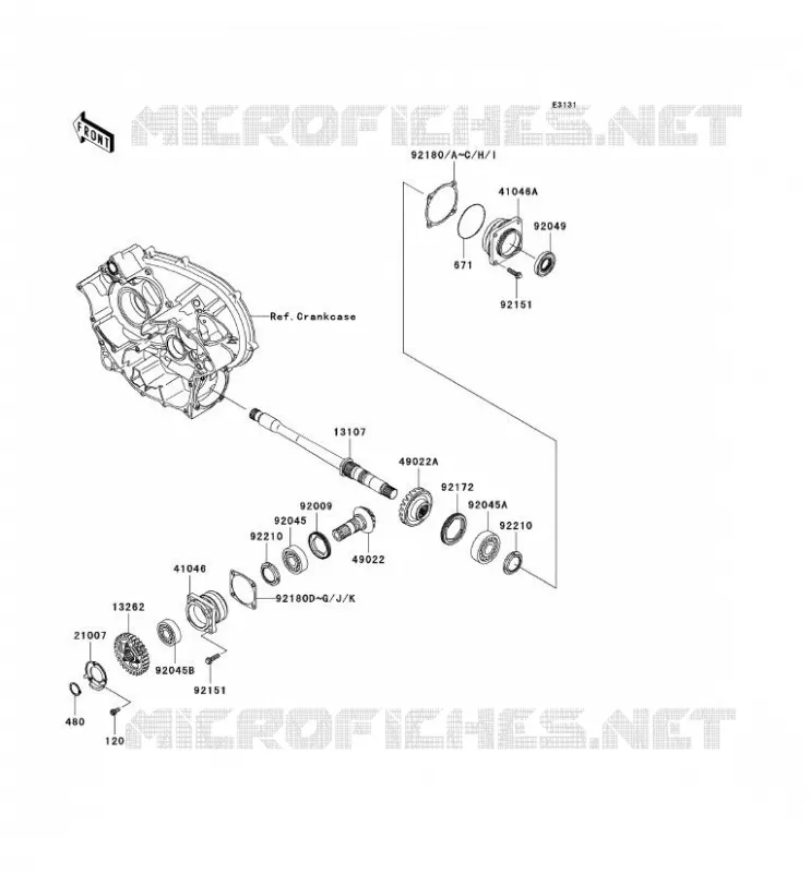 PIGNON CONIQUE AVANT Kawasaki QUAD 650 2006 KVF650 4X4  KVF650D6F