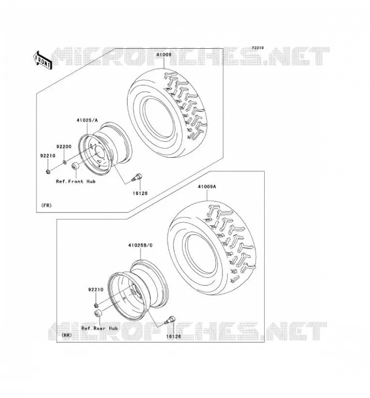 ROUE/PNEUS Kawasaki QUAD 650 2006 KVF650 4X4  KVF650D6F