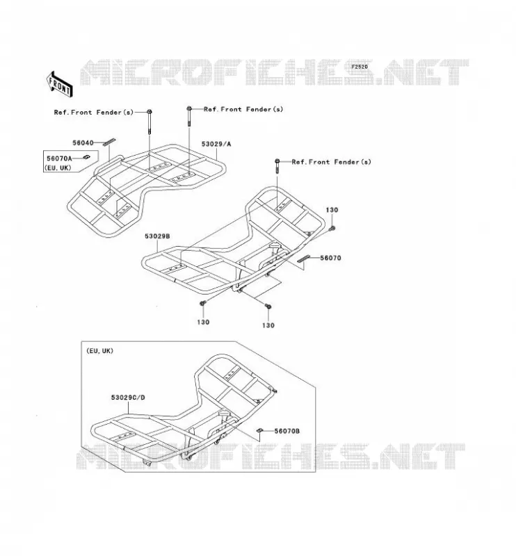 PORTE BAGAGE (S) Kawasaki QUAD 650 2007 KVF650 4X4  KVF650D7F