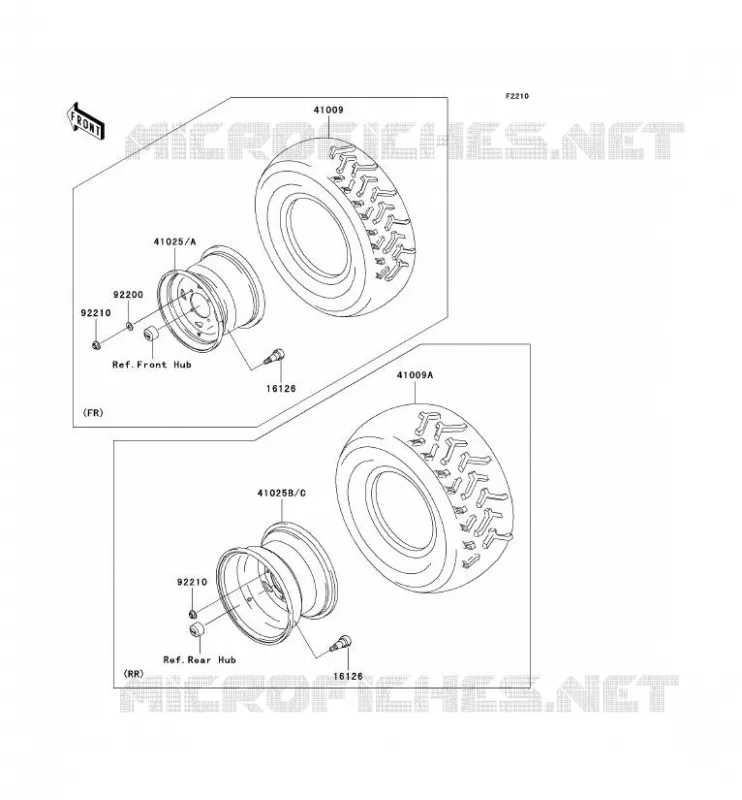 ROUE/PNEUS Kawasaki QUAD 650 2007 KVF650 4X4  KVF650D7F