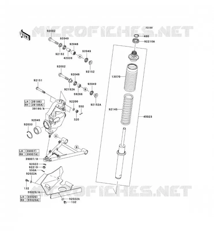 SUSPENSION Kawasaki QUAD 650 2007 KVF650 4X4  KVF650D7F