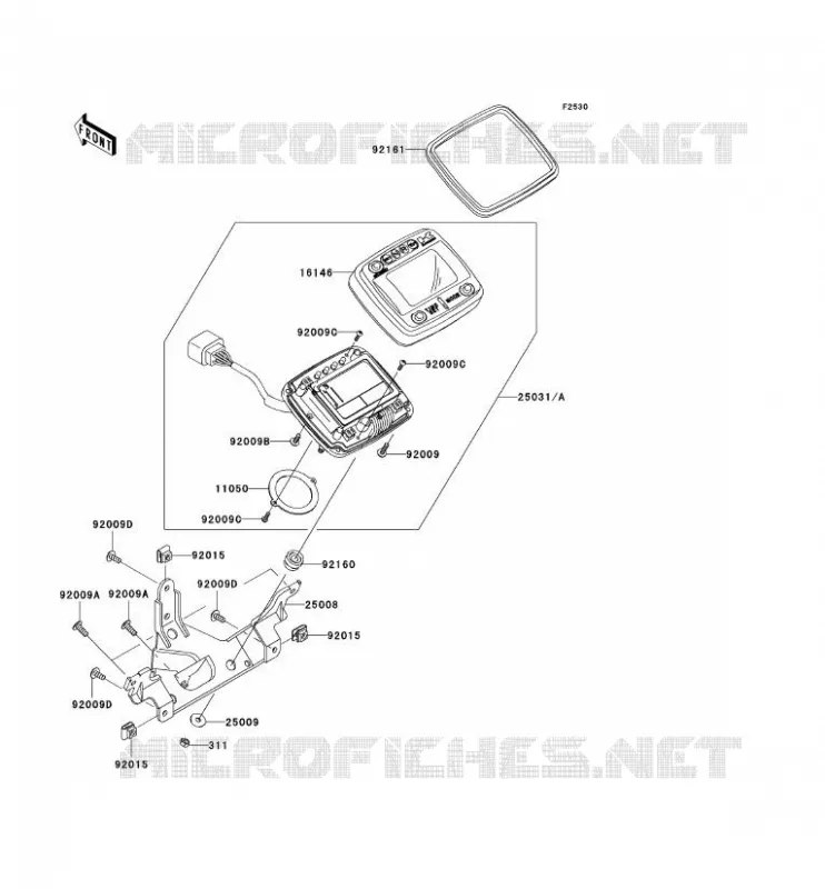COMPTEURS Kawasaki QUAD 650 2007 KVF650 4X4  KVF650D7F