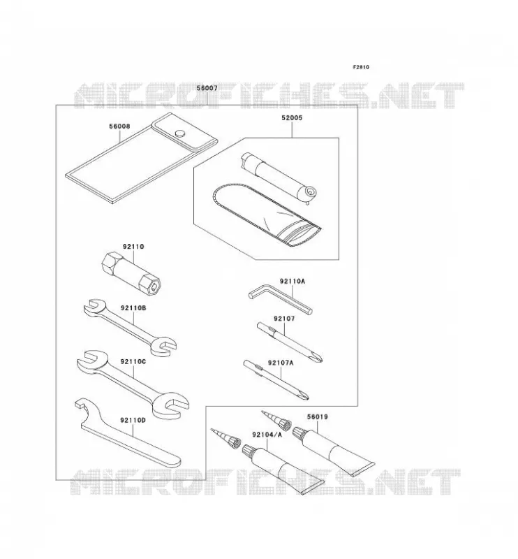 OUTIL UTILISATEUR Kawasaki QUAD 650 2008 KVF650 4X4  KVF650D8F