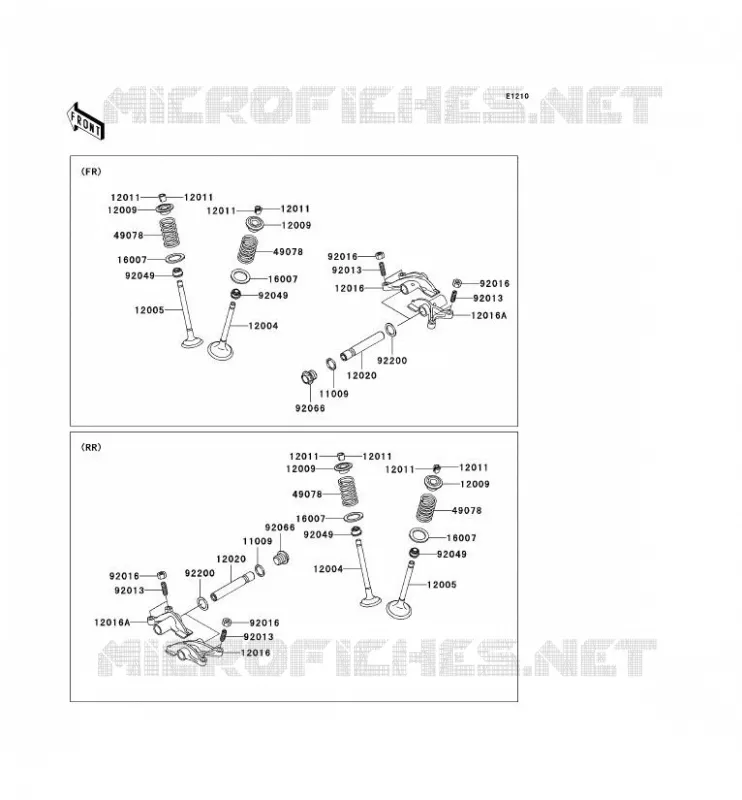 SOUPAPE Kawasaki QUAD 650 2008 KVF650 4X4  KVF650D8F
