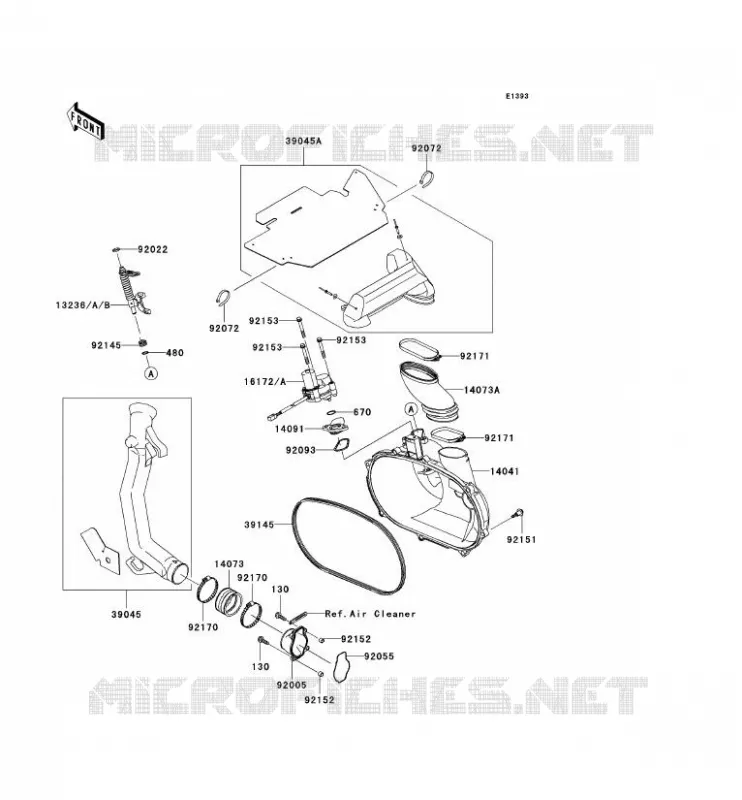 COUVERCLE CONVERTISSEUR Kawasaki QUAD 650 2008 KVF650 4X4  KVF650D8F