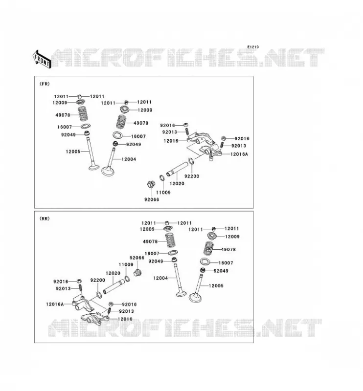 SOUPAPE Kawasaki QUAD 650 2009 KVF650 4X4  KVF650D9F