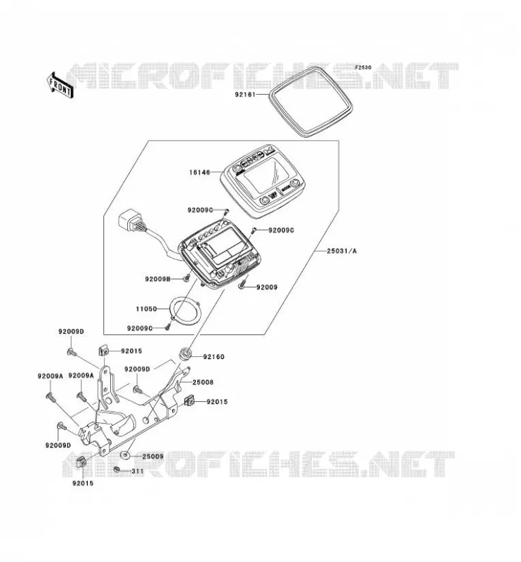 COMPTEURS Kawasaki QUAD 650 2009 KVF650 4X4  KVF650D9F