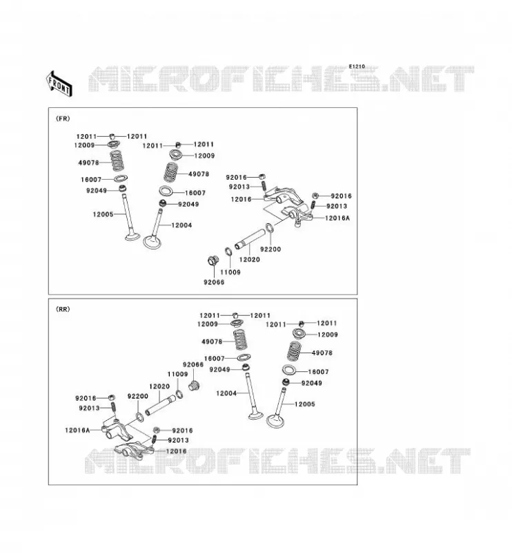 SOUPAPE Kawasaki QUAD 650 2009 KVF650 4X4  KVF650D9F